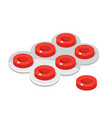 troat lozenges red tablets are in blister vector image vector image