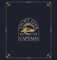yacht club label vector image vector image