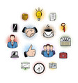 business comics icons vector image