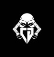 cg initial gaming esport skull mask style vector image vector image