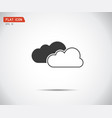 flat cloud icon abstract logo vector image