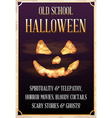 halloween old school party poster or banner vector image