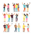 neighbors men and women characters friends groups vector image vector image