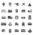 vehicle icons on white background vector image