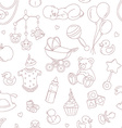 baby shower seamless pattern vector image