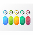 colorful infographic with 3d table vector image vector image