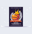 basketball tournament poster vector image