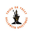 happy halloween emblem logo design holiday poster vector image