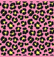 leopard print seamless background pattern black vector image