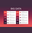 big data infographic 10 option templatedatabase vector image