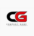 cg initial logo design vector image