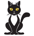 Furry cat silhouette Royalty Free Vector Image