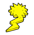 comic cartoon lightning bolt symbol vector image