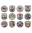 wine winemaking and viticulture icons set vector image