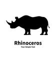 A silhouette of a rhino Royalty Free Vector Image