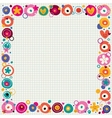 flowers hearts border vector image