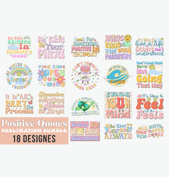 Short possitive messages inspirational quotes Vector Image