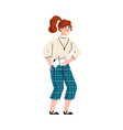 woman with diarrhea food poisoning flat vector image