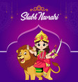 shubh navratri banner design vector image