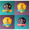 warranty signs set in halftone texture style vector image