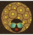 black head woman with strange hair vector image