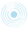 blue concentric circles sonar waves signal vector image