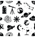 seamless doodle space pattern vector image vector image