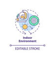 2d customizable indoor environment line icon vector image vector image