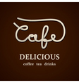 cafe calligraphic design template vector image vector image