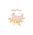 happy easter design hand drawn composition vector image vector image