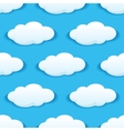 seamless pattern of clouds on blue sky vector image vector image