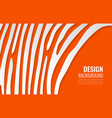 white paper lines on bright orange backdrop vector image