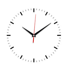 Black and white clock face Royalty Free Vector Image