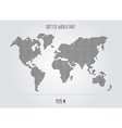 dotted abstract world map black round dots vector image
