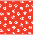paw print seamless pattern vector image