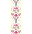 abstract damask tulips vertical seamless pattern vector image vector image