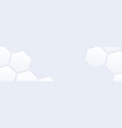 abstract white hexagon technology background vector image