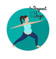 pregnant woman doing yoga vector image