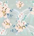 seamless floral pattern with retro flowers vector image