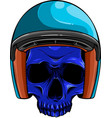 colored draw of human skull vector image vector image