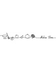 happy shana tova simple black and white web banner vector image