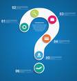 abstract infographic in the form of question mark vector image