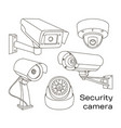 set of security camera vector image vector image