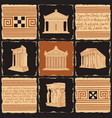 banner on theme ancient greece with tiles vector image vector image