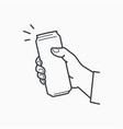 hand hold can male holding aluminium vector image vector image