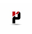 letter p logo vector image