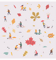 lovely minimalist pattern on fall or autumn vector image