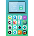 modern icons set in flat style vector image vector image