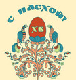 orthodox easter red egg vector image