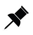 pin push icon vector image